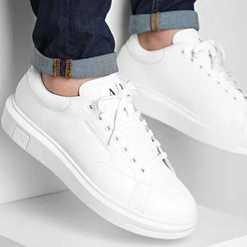 Pantofi sport casual 45 45.5 Armani piele naturala moale alb