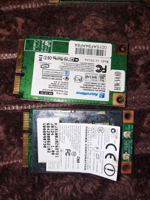 Componente laptop, dule Wi-Fi interne pentru laptopuri. 50 lei buc.