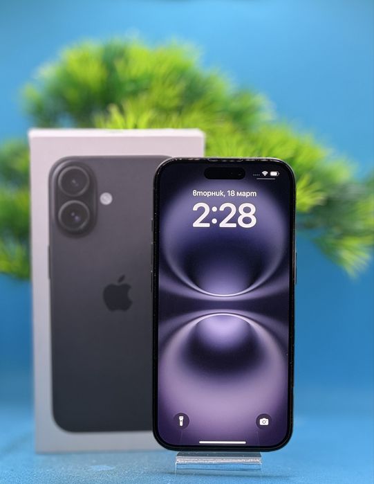 ГАРАНЦИОНЕН!!! Apple iPhone 16, 128GB, 5G, Black