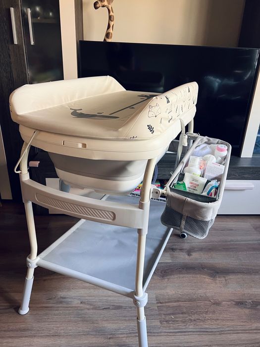 Cangaroo Garda 2в1 бебешка вана с повивалник, стойка, дигитален термометър!