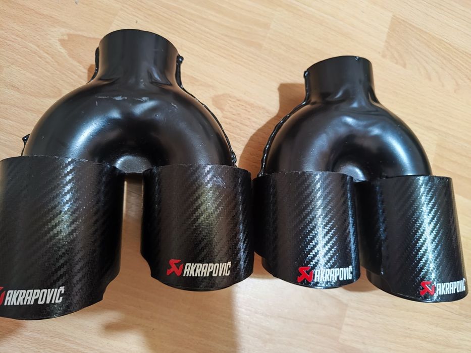 Ornament toba finala tipsuri duble 90 model asemanator Akrapovic otel