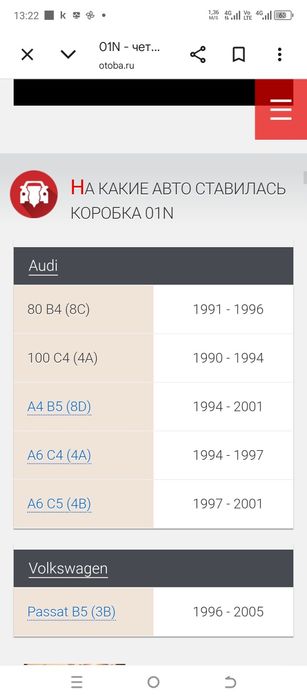АКПП A01N  Фольксваген Пассат Б5 Ауди А4