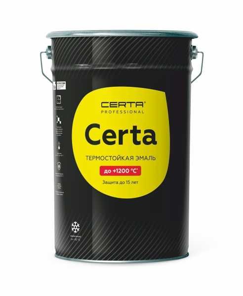 Эмаль антикоррозионная термостойкая до 500°С CERTA черный матовый