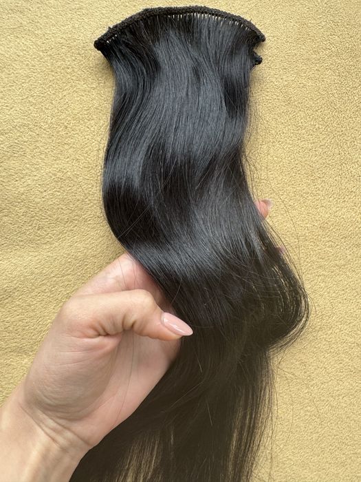 Естествена коса тъмно кафяво