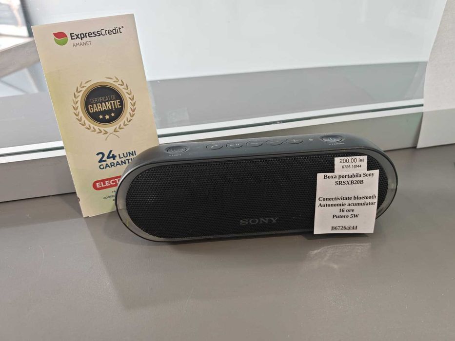 (Ag44 B6726) Boxa bluetooth Sony Srs-Xb20 - Garantie 2 ani!