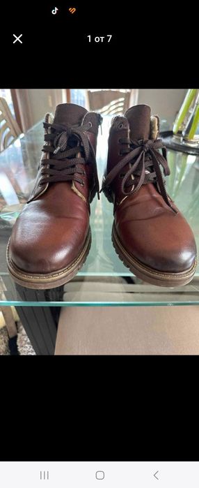 Естествена кожа и вътрешна част вълна на марката Рейкер  43 номер