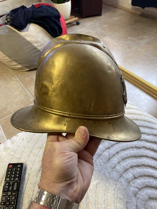 Casca pompieri, fireman vintage, coif alama, vechi  anii 1800-1900
