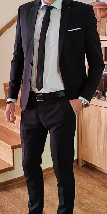 Costum negru barbati