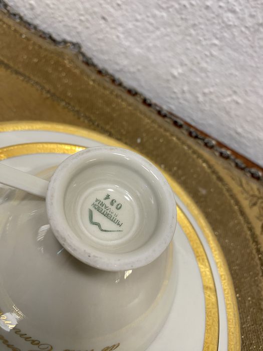 Немски чаши за кафе от порцелан троен сет