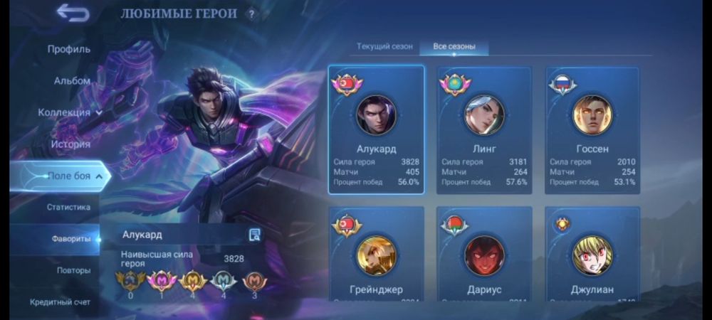 Mobile legends топ аккаунт