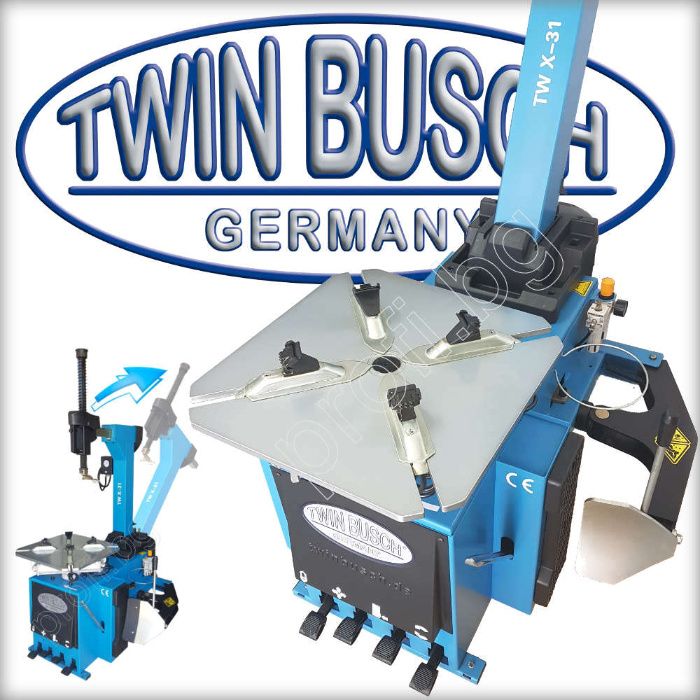 Демонтаж монтаж машина за гуми 26″ автоматична TWIN BUSCH GERMANY