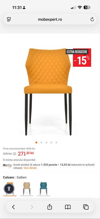 Titlu: Set masă extensibilă + 5 scaune Mobexpert – stare foarte bună