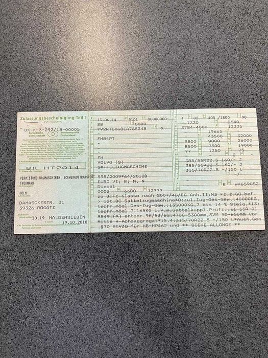 VOLVO FH 540 8X4 135 t I-PARC COOL Automatic/Retarder din 2014.06