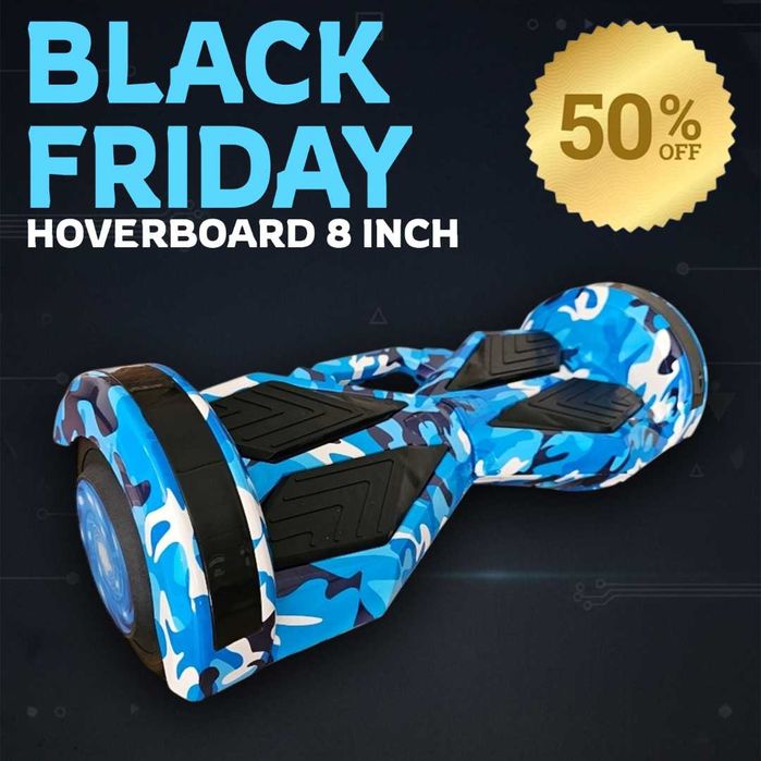 -50% Black Friday Ховърборд 8 инча на Шок Цена с Гаранция