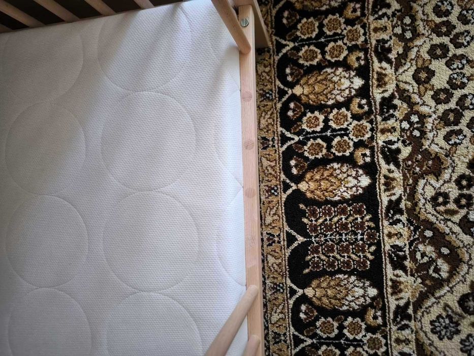 СПЕШНО SNIGLAR бебешко креватче, 60x120 см, бук с матрак