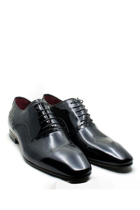 Новые туфли Oxford Buffalo, 43 размер, лаковые, ручная работа, черные