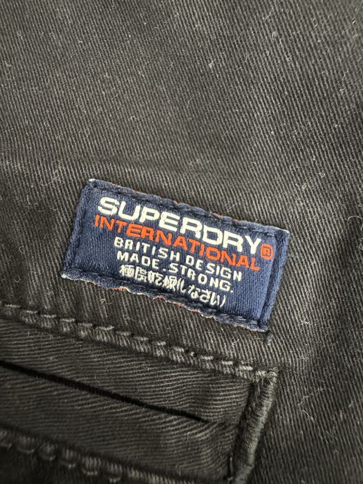Черни къси дънкови панталони SUPERDRY