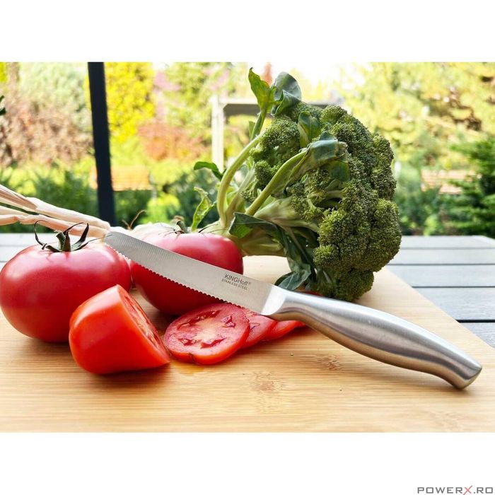 Cutit de bucatarie, zimtat, 24 x 12,5 cm, Kinghoff