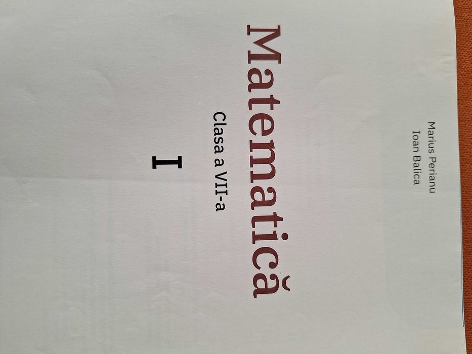 Matematica clasa a VII-a semestrul 1 clubul Matematicienilor, autor Marius Perianu