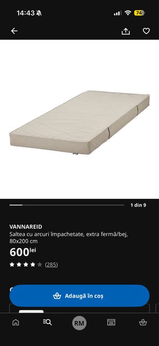 Vand 2 saltele Ikea VANNAREID