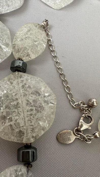 Colier cuart hematit argint