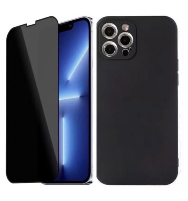 Iphone 14/15/16E/16 PRO MAX Plus Husa Silicon Simple + Folie Sticla VS