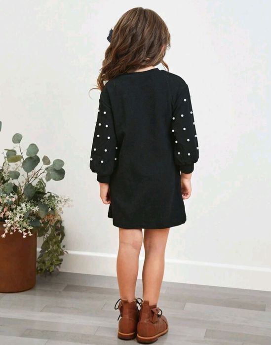 Детска елегантна рокля с перли 4г.