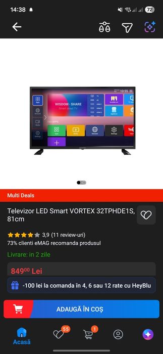 Televizor smart, FullHD, 81cm Vortex