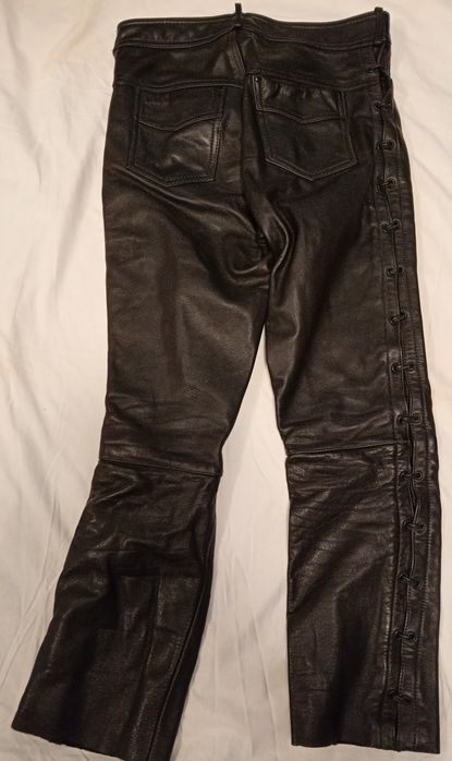 Pantaloni Piele cu șnur (86 cm Talia)