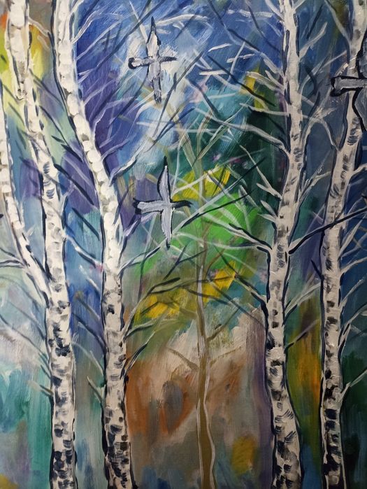 Продам картину Береза