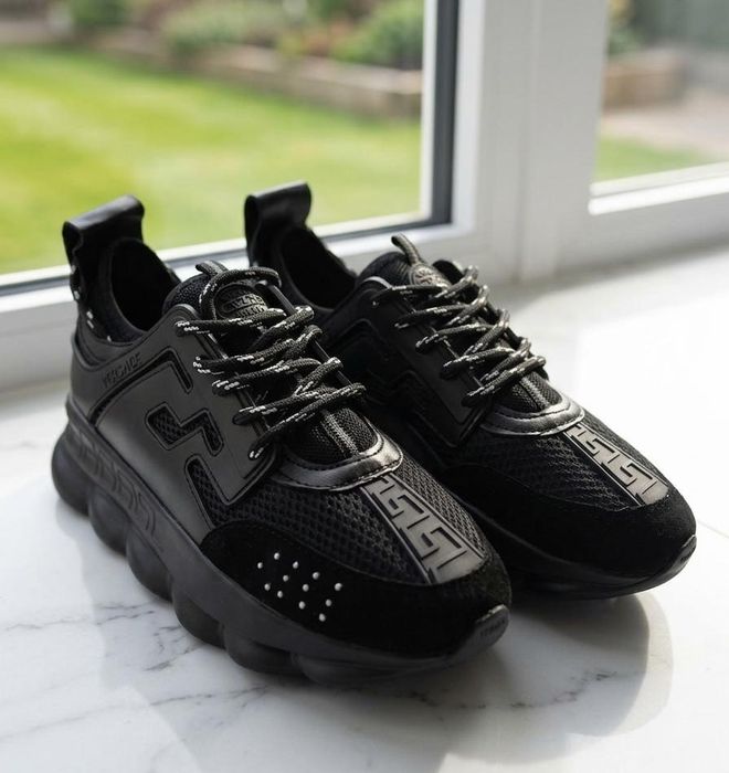 Adidasi Versace Chain Reaction Negru