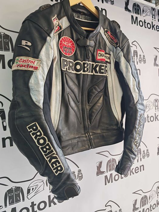 Costum moto piele Probiker cu cocoasa marime 54