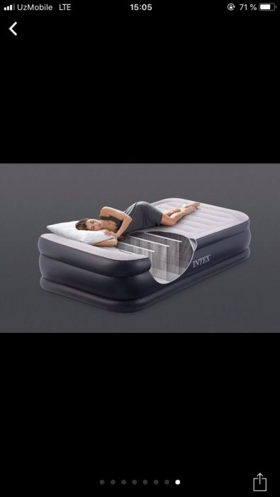 Двуспальная надувная кровать Intex 64140 Essential Rest Airbed (152x20