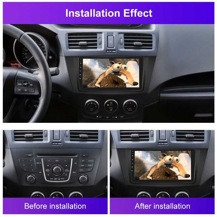Mултимедия за MAZDA 5, Двоен дин, Андроид, навигация, Carplay, Android Auto, WAZE, Мазда 5
