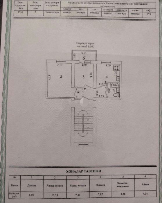 Срочно! Продам 2 комн квартира, Чиланзар 13, Фархадский базар. Аукцион