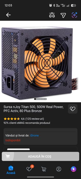 Sursa njoy titan 500 bulk