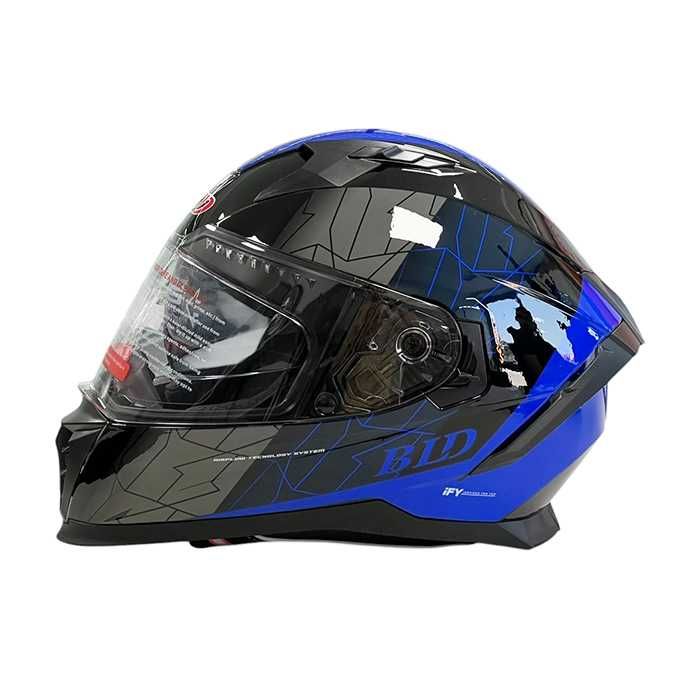 Мото Каска, Синя, М размер, Чистно Нова