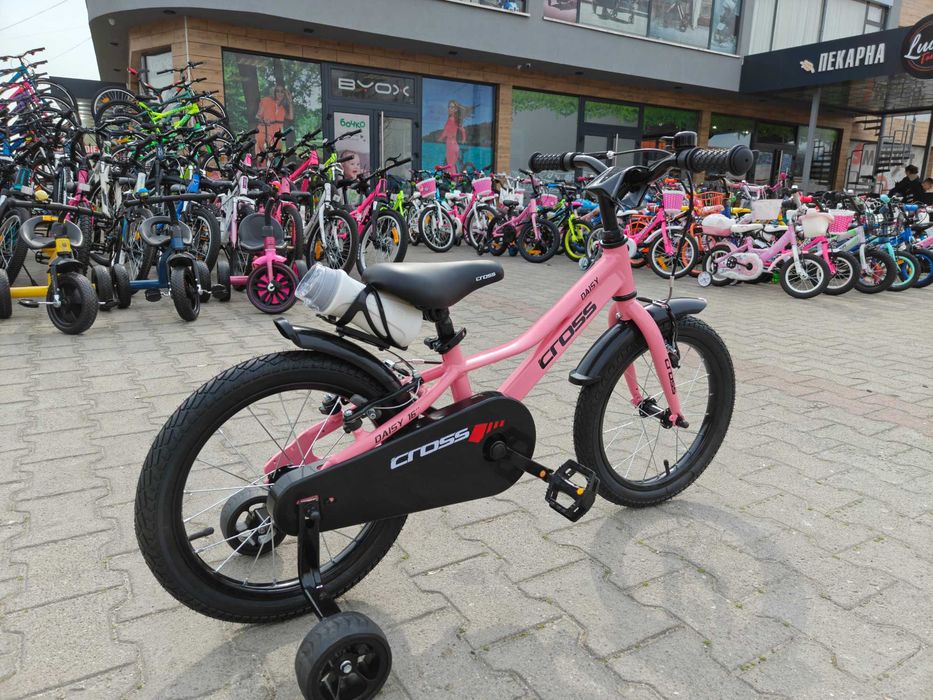 CROSS Алуминиев велосипед 16" DAISY розов