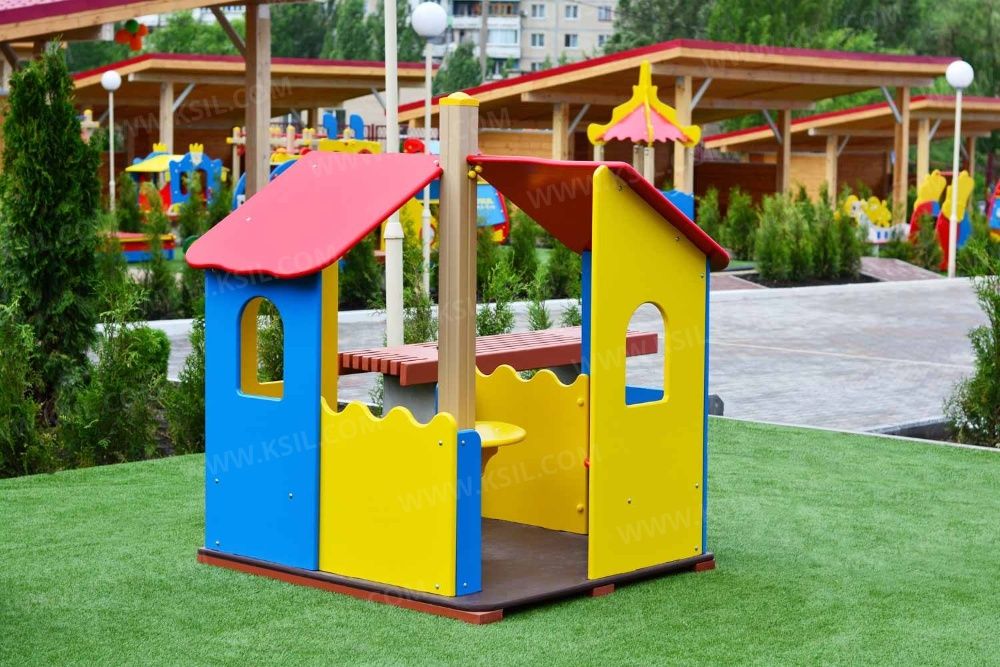 Домики Беседки KSIL Детские площадки Качели Горки Болалар майдончаси
