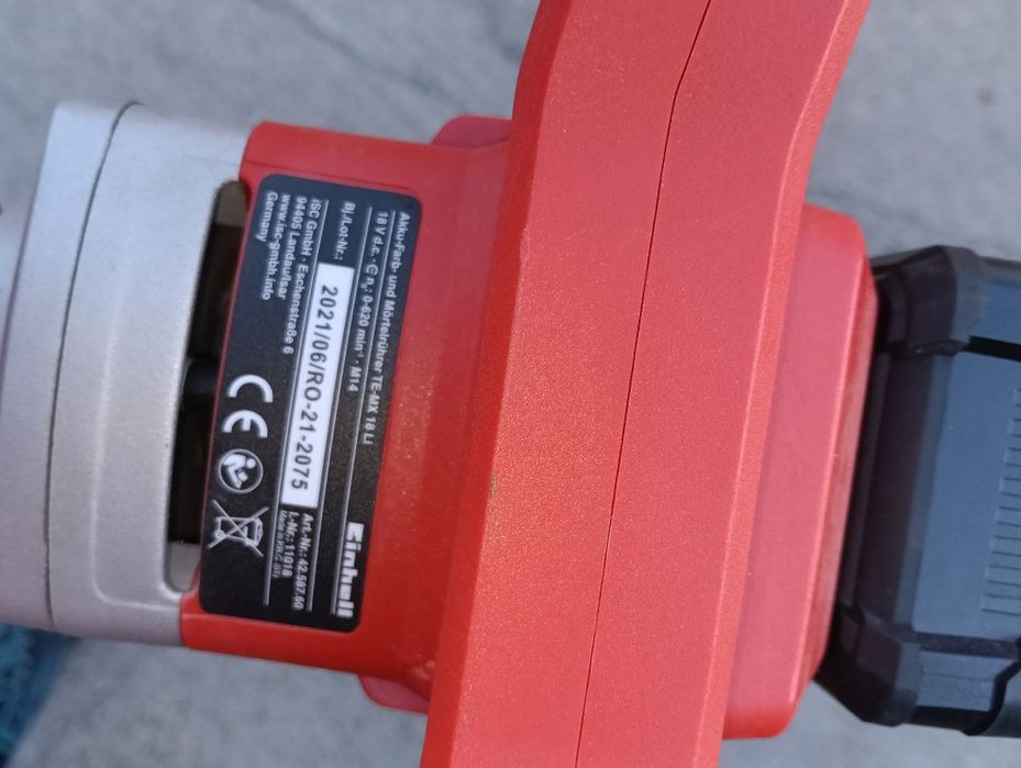 Mixer amestecător vopsea / mortar cu acumulator 18V Einhell