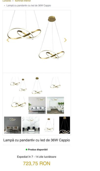 Lampa cu led 36W Cappio