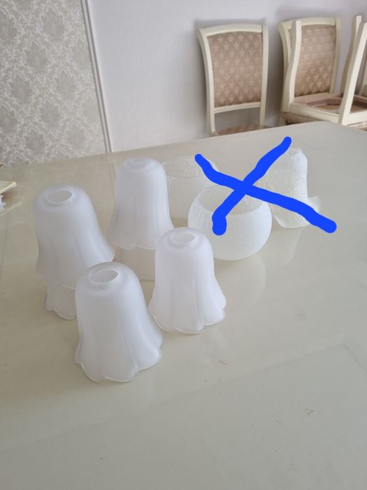 Плафоны для люстры 6 шт.