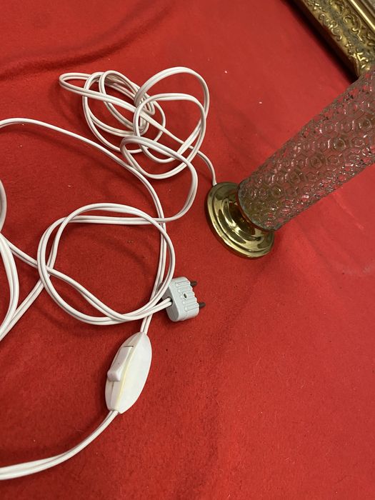 Френска лампа от кристал и месинг