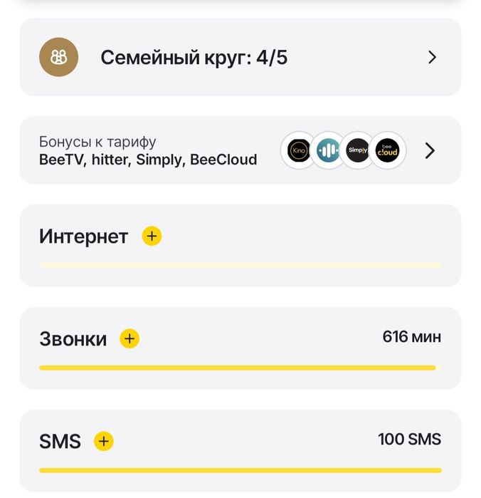 Белайн тариф семья