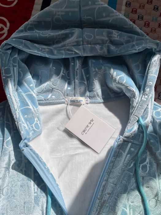 Спортивка dior голубого цвета