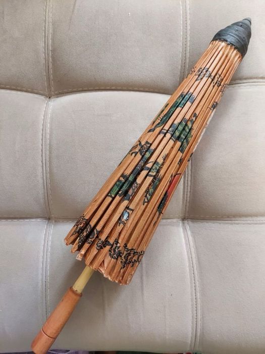 Зонтик бамбуковый винтаж