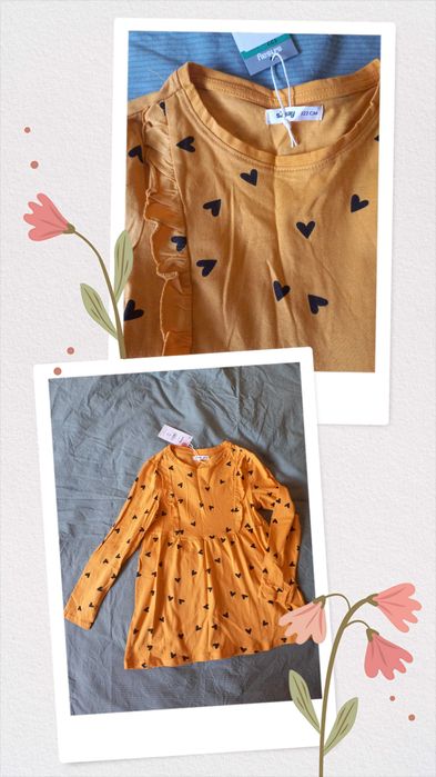 Лот нови дрехи за момиче размер 122см