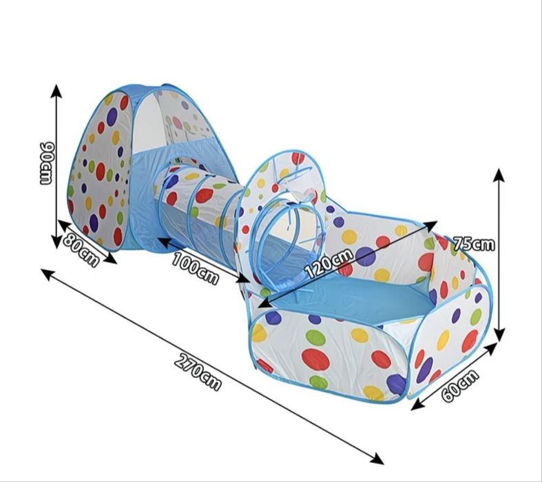 Игровая палатка с тоннелем и сухим басейном