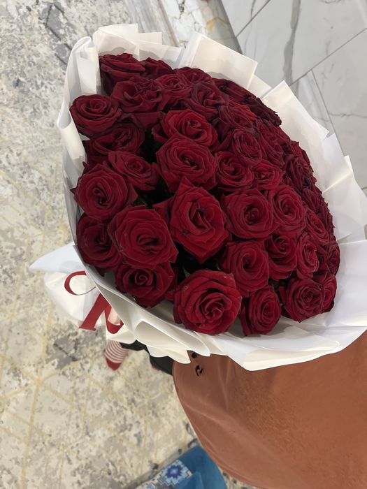 Цветы роза 50штук