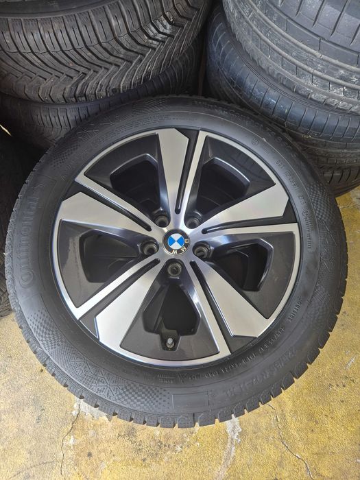 4 ROTI Jante + Anvelope de IARNA - 5x112 225/55/17 Continental * NOI DOT 2025 SET NOU ORIGINAL BMW Seria 5 G30 G31 Seria 4 G26 NOU